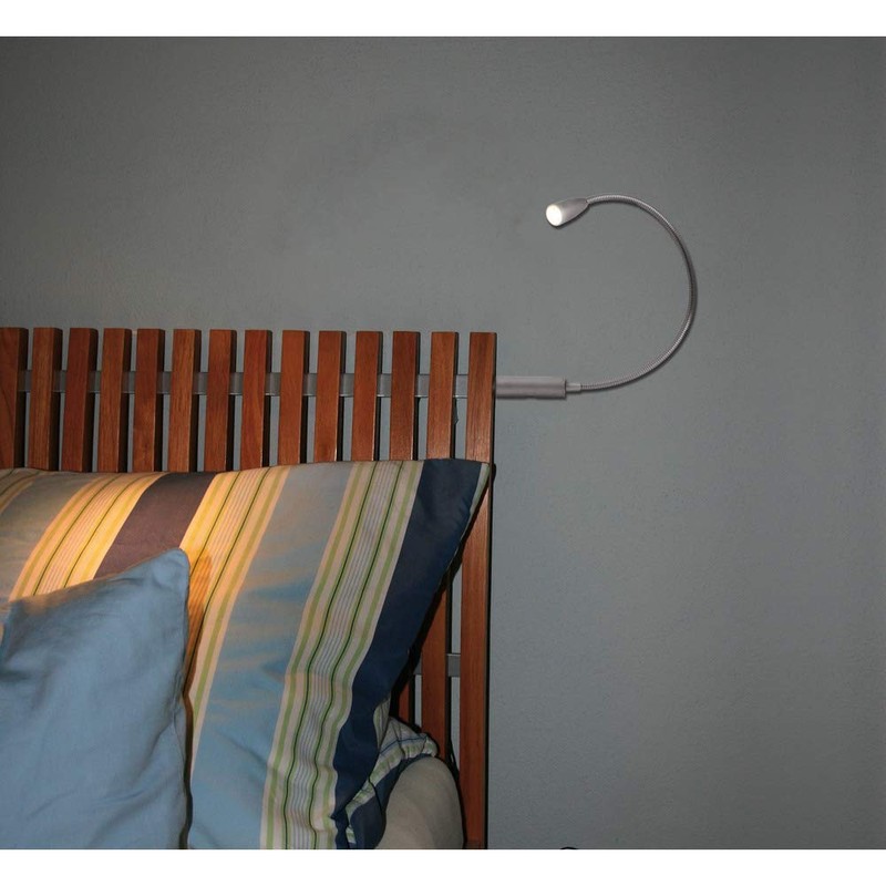 Heitronic LED-Nachttischlampe 1.5W Warm- white Berta 27745 silver