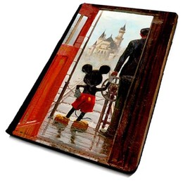 Lopo Passport Cover/Holder. Mickey Holding Hands, Walt. Travel Protection for Your Passport.