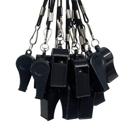DYBADYSA 20 Pcs Black Plastic Loud Whistles with Lanyard for Referee Coaches Basketball Football Sports Training Game Event Lifeguard Survival Emergency Fun School Kids Tool Set Suppliers