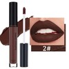 Matte Dark Brown Liquid Lipstick for Women - Long Lasting,