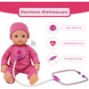 Interactive 16” Baby Doll Toy Doctor Kit with Light Up