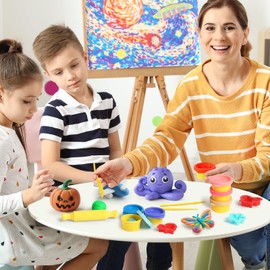 Stocking Stuffers for Kids - Kids Party Favors Playdough - 24 Colors DIY Modeling Clay - Air Dry Clay with 16 Sculpting Tools - Arts and Crafts Gifts for Age 3 4 5 6 7 8+ Years Old Boys Girls