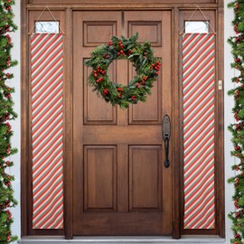 My Door Decor - 12" x 72" Candy Cane Christmas Banners - Festive Holiday Window Decor