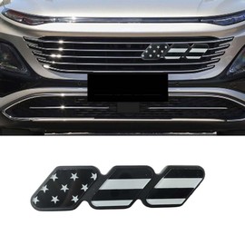 TRD Grille Decoration Badge - Tri-Color Grille Badge Emblem Front Grille Insert Trims - Car Truck Label Decoration Accessories Compatible with Tacoma 4Runner Tundra Sequoia Rav4 Highlander (USA-Black)