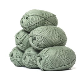 Alpaca Warehouse 100% Pure Wool Yarn Superwash Set of 6 Skeins (300 Grams) DK Weight - Sourced Directly from Peru - Heavenly Soft and Perfect for Knitting and Crocheting (Sage Green - 6 Skeins)