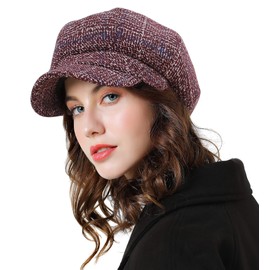 Superora Women Hat Cap Visor Beret Newsboy Cap Baker Newsboy Bakerboy Cabbie Gatsby Pageboy Visor Hat French Cotton Cap Classic Winter Hats