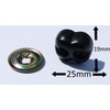 celloexpress Black Animal Noses 25mm Metal Backs - Teddy Bear