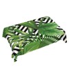 Walmsco Tablecloth Green Leaves Tropical Geometric Patterns Decor For Dining