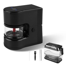 Zorkle Herb Grinder Electric Portable, 1g Capacity, 1800mah Battery Powered with LED Lights, Electric Grinder for Kitchen, with 12g Storage Box, Black