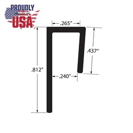 Outwater Plastic J Channel Fits Material 1/4 Inch Thick White ABS Cap Moulding 46 Inch Length (Pack of 2)
