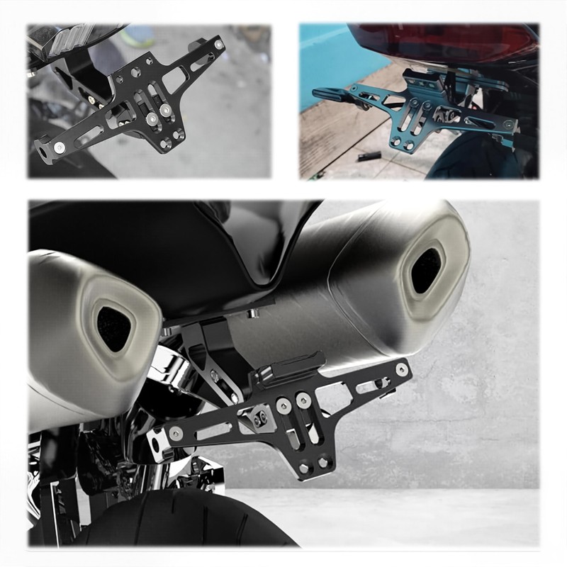 Motorcycle License Plate Holder with Left/Right Turn Light Motorcycle License