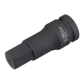 sourcing map 27mm Impact Hex Bit Socket, 3/4" Drive 102mm Length High Carbon Steel Metric Sizes