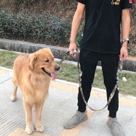 Hyhug Pets 6ft Dog Leash,Soft lined Double Handles, for Medium Large Giant Breeds Dogs Daily Use Walking and Professional Training. (Large, Forest Camo)