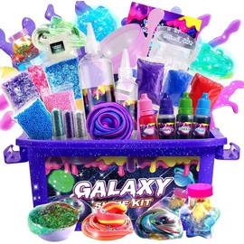 Easter Gift Mini Galaxy Slime Kit for Girls (Ages 6-12) – Glimmer Crunchy, Foam & Butter Slime, Stress Relief & Party Favors