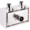 Schwaiger ASV45532 2x TV Broadband Mounting Distributor White