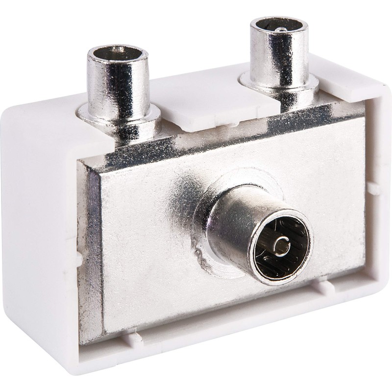 Schwaiger ASV45532 2x TV Broadband Mounting Distributor White