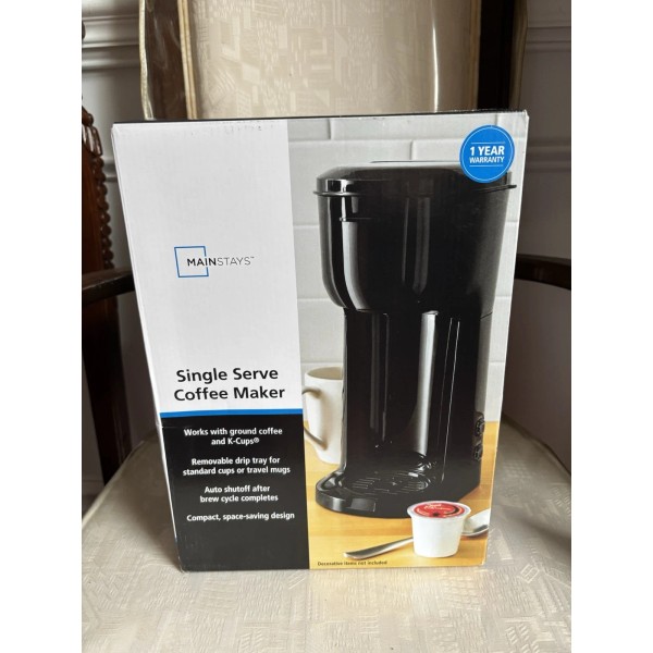 Mainstays Single Serve Coffee Maker with Removable Drip Tray