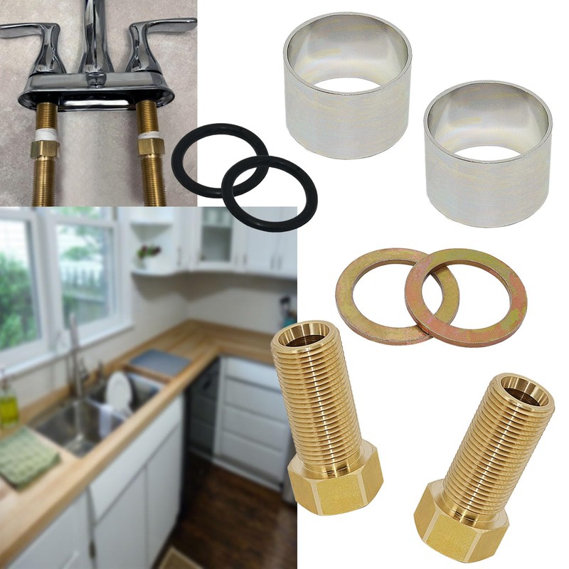 1 Set 100818 Thick Countertop Extension Set for Faucet Valves,