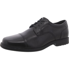 Rockport Taylor Waterproof Cap Toe - Shoes for Men - Leather Upper - Synthetic Outsole - Shock Absorbing Heel Black 9.5 XW (4E)