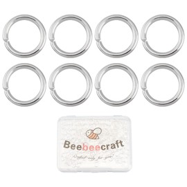 Beebeecraft 300Pcs/Box 5mm Jump Rings 925 Sterling Silver Plated Open Jump Rings for Jewellery Making Necklace Keychains Connector