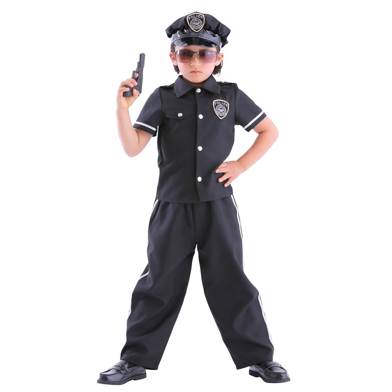 Party City Super Policeman Kids Cosplay Costume, 47.2 inches (120