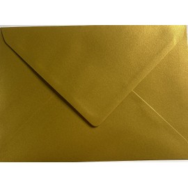 C5 Metallic Gold C5 Coloured Envelopes for A5 Greeting Cards Wedding Invitation Crafts 162x229mm- Pack of 20 envelopes (Metallic Gold)