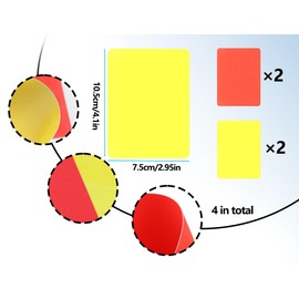 Lhbwhiz Referee Card Set, Yellow and Red Card Sports Football Referee, Disciplinary Cards, Referee Tool for Basketball Football Game School Sports (7.5 x 10.5 cm)