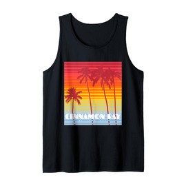 Cinnamon Bay St. John USVI Retro Sunset Stripes Tank Top