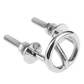 Marine Stainless Steel Transom Mount Ski Tow Hook Water Ski Tow Eye Hook Hitch for Boats Tow Eye 2-1/2" Ring Hitch Hook Water Ski Boat