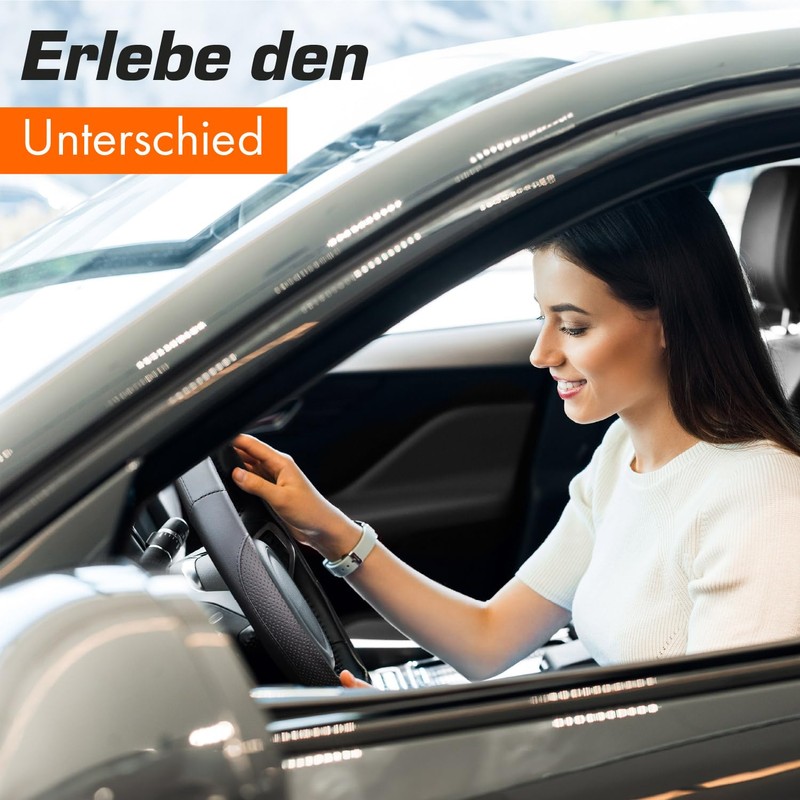 Upgrade4cars D-shape steering wheel cover in black, steering wheel protector,