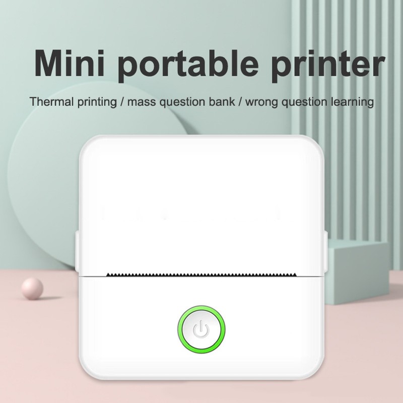 Mini Thermal Printer Portable Pocket Tool for Student with Paper