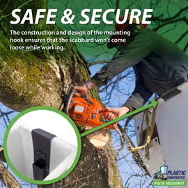 Chainsaw Scabbard - Plastic - Bucket Mounted (Inside Mount ONLY) (Lined) Bucket Truck Parts Built-in Mount, Plastic Scabbard for Mounting Only on The Inside of Your Bucket