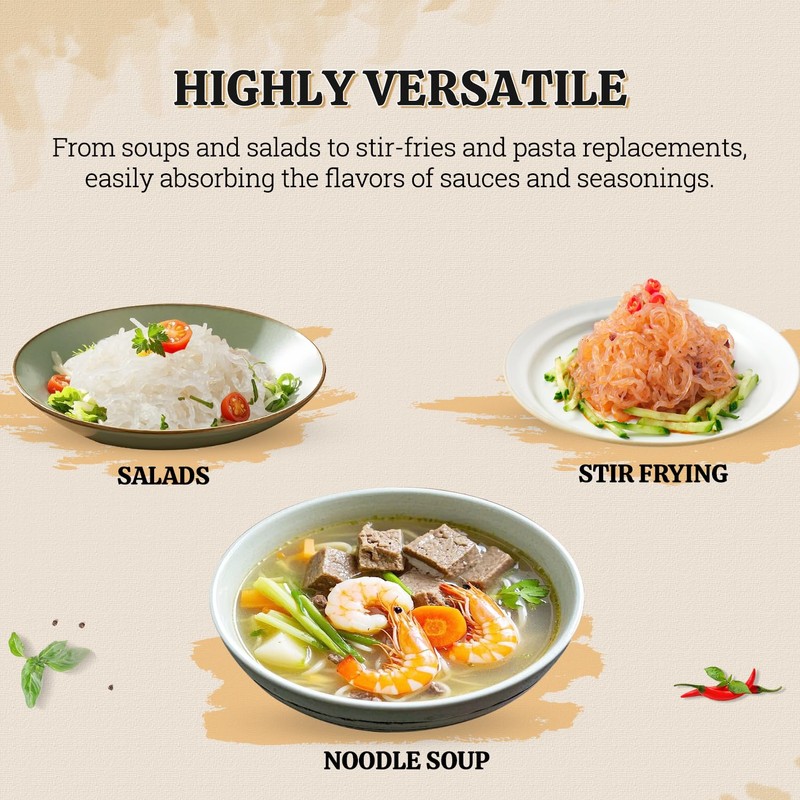 52USA Konjac Noodle, Regular, Angel Hair, Low-Calorie, Low-Carb, Keto-Friendly, Gluten-Free,