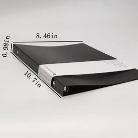 PP Binder Covers 3 Pack A5 A6 B5 Loose Leaf Binder Cover Round Ring Binder Protector 6-Ring 9-Ring Refillable Notebook (Inner Paper Not Included) (Black 3 Pack, B5)