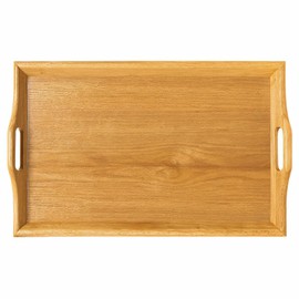 G.E.T. RST-2516-N Natural 25" x 16" Hardwood Room Service Tray Hardwood Room Svc. Trays Collection