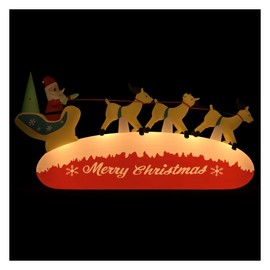 alxiang Christmas Inflatable Santa and Reindeer Decoration 57.1" Ip 20-ADAPTER Ip Rating Mult 12 V 15 345328