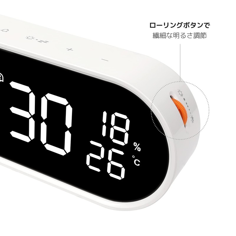 mooas Digital Alarm Clock, Digital Mirror Led Desk Clock with