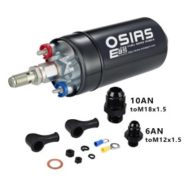 OSIAS 12V Universal External Inline Fuel Pump Electric 300LPH High Flow 0580254044