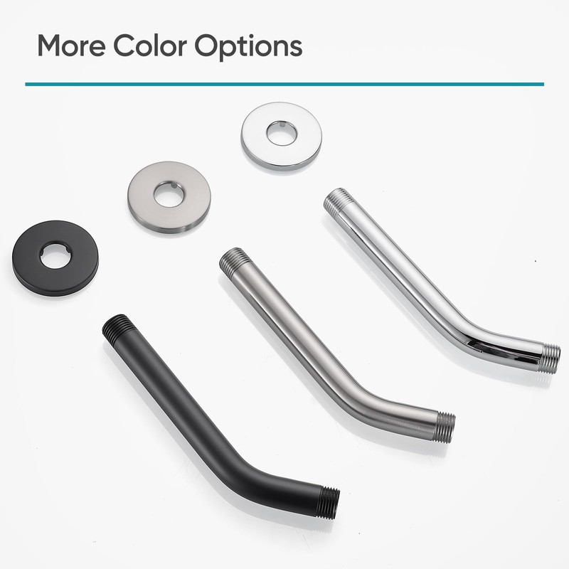Cobbe Shower Arm with Flange and Teflon Tape, 6-Inches Wall
