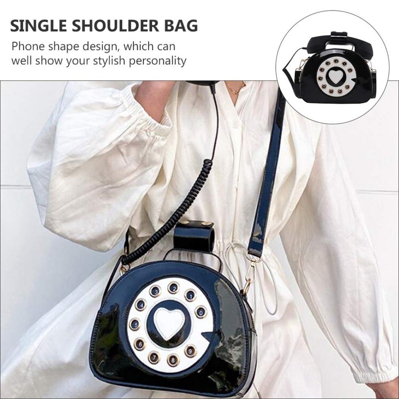 VALICLUD Shoulder Bag Phone Shaped Handbag Retro Top Handle Bag