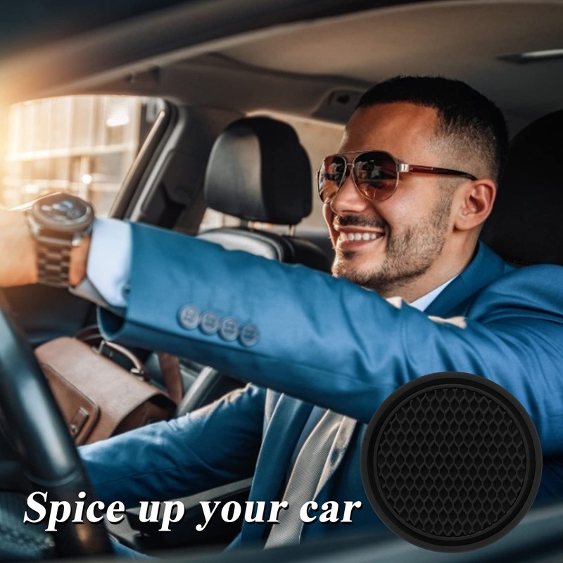4 Pack Car Coasters, 2.75inch Universal Non-Slip Car Cup Holder