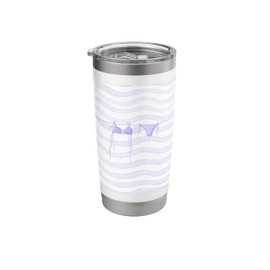 Preppy Bikini in Lilac - Summer Seaside Aesthetic Stainless Steel Insulated Tumbler