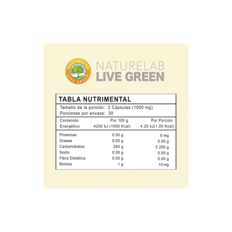 Naturelab Biotina 60 Cápsulas