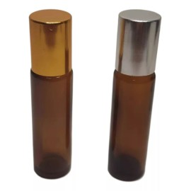 Meliars Roll On 10 Ml Ambar Cristal Tapa Dorada O Plata (100 Pzs)