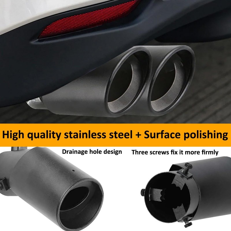 MOCNT Car Exhaust Tail Pipe Stainless Steel Car Exhaust End