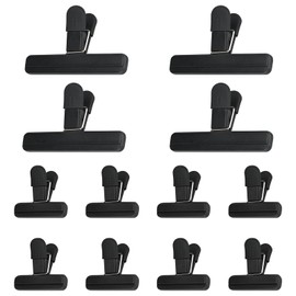 Kooogear 12 Pcs Bag Clips for Food Storage,Reusable Food Bag Clips for Sealing Freezer Bags Keeping Food Fresh,Ideal forSnacks Office Coffee Home Kitchen