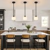 Osimir Black Pendant Lights Kitchen Island 2 Pack, Modern Milk