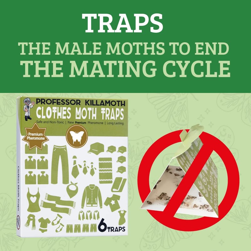 Triple Strength Clothes Moth Traps – Safe, Non-Toxic Closet Moth