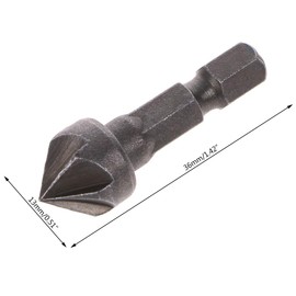 BELTI 6 Flute Countersink Drill Bit 90 Degree Point Angle Chamfer Cutting Woodworking Tool