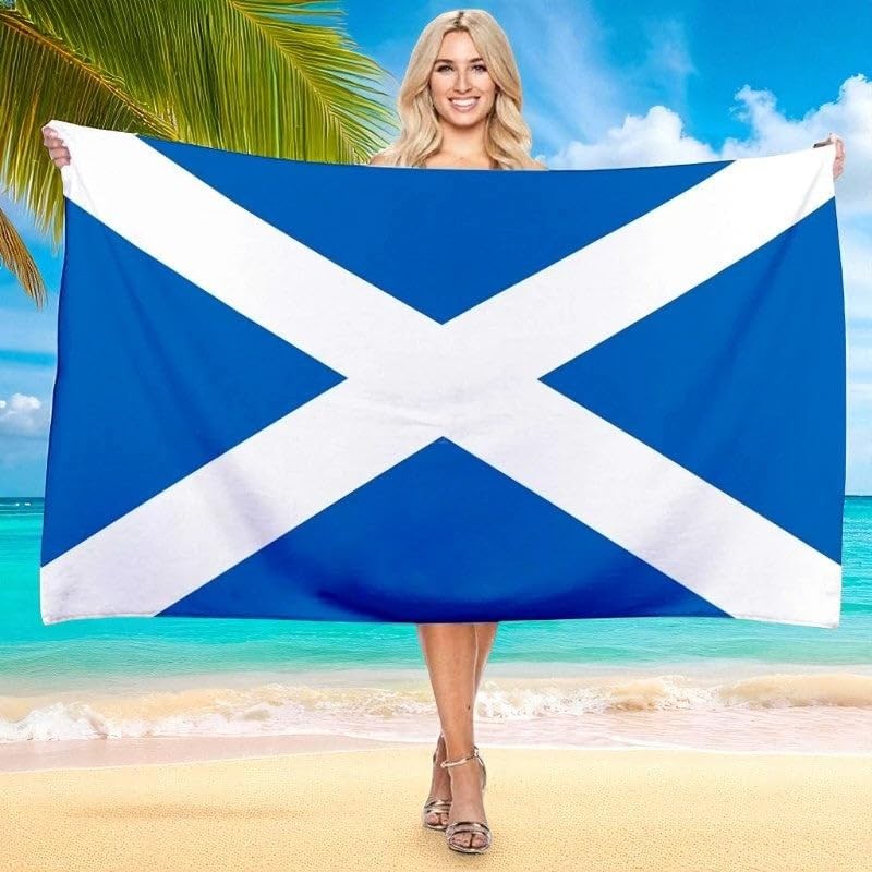 Scottish Flag Beach Towel Large 130cm X 80cm for Beach